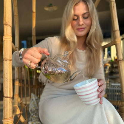 Glas tekande med filter