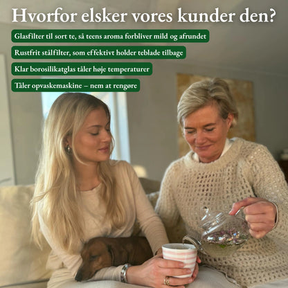 Glas tekande med filter