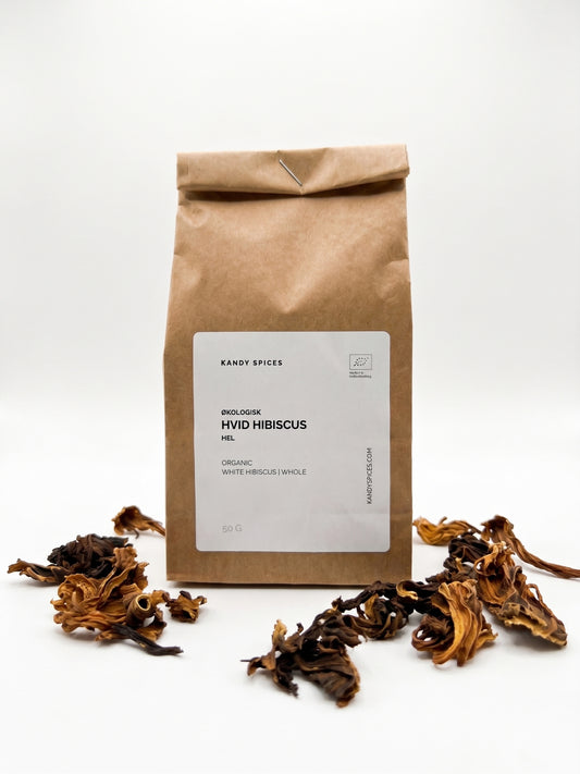 Hvid Hibiscus Blomst - 50g Økologisk